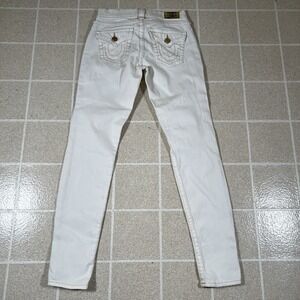 True Religion Womens Size 26 White Mid Rise Serena Skinny Leg Denim Jeans